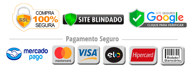 Compra 100% segura, site blindado, pagamento seguro e formas de pagamento aceitas
